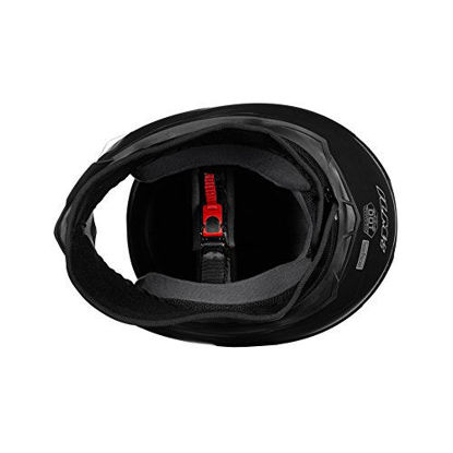 Picture of ILM Full Face Motorcycle Street Bike Helmet with Removable Winter Neck Scarf + 2 Visors DOT (M, Matte Black)