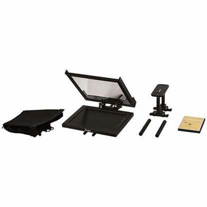 Picture of Ikan 15-inch Location/Studio Teleprompter w/Rolling Case, Adjustable Glass Frame, Easy to Assemble, Extreme Clarity (PT3500-TK) - Black