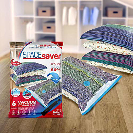Luxurino London Vacuum Space Saver Reusable Storage Bags Pack of 71 Jumbo  2 Large 2 Medium 2 Small 30 THICKER than normal Saving Bag for Clothes  Mattress Blankets Polypropylene  Amazonin Home  Kitchen