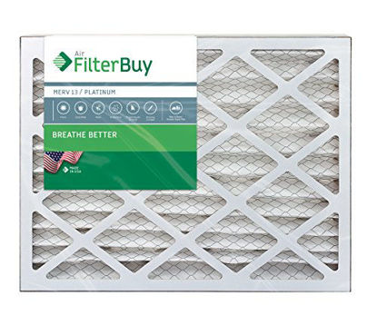 Picture of FilterBuy 10x25x2 MERV 13 Pleated AC Furnace Air Filter, (Pack of 4 Filters), 10x25x2 - Platinum
