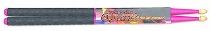 Picture of GRIP STIX 15" Long PINK with Black NON-SLIP Grip Drumsticks -Ideal for All Drumming; Cardio, Fitness, Aerobic & Workout Exercises