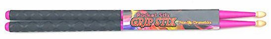 Picture of GRIP STIX 15" Long PINK with Black NON-SLIP Grip Drumsticks -Ideal for All Drumming; Cardio, Fitness, Aerobic & Workout Exercises