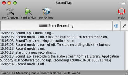 Picture of SoundTap Streaming Audio Recorder for Mac - Record Audio on Your Computer [Download]