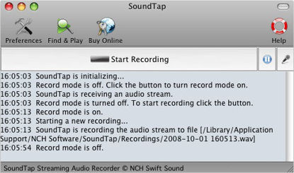 Picture of SoundTap Streaming Audio Recorder for Mac - Record Audio on Your Computer [Download]