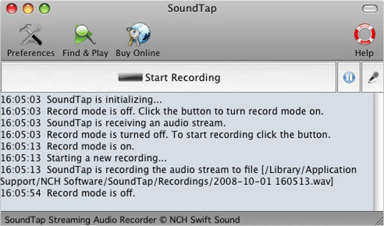 Picture of SoundTap Streaming Audio Recorder for Mac - Record Audio on Your Computer [Download]