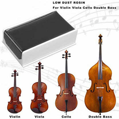 Picture of Rosin Violin Rosin 2 pack Big size Rosin Low Dust Natural Rosin for Violin Cello Viola Bows (Black)