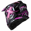Picture of 1Storm Adult Motocross Helmet BMX MX ATV Dirt Bike Helmet Racing Style HF801; Sonic Pink