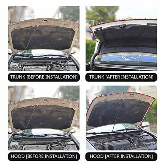 Picture of Universal Self Adhesive Auto Rubber Weather Draft Seal Strip 51/100 Inch Wide X 1/5 Inch Thick,Weatherstrip for Car Window and Door,Engine Cover Soundproofing,Total 52.4Ft Long(2 Rolls of 26.2 Ft Long
