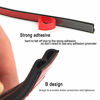 Picture of Universal Self Adhesive Auto Rubber Weather Draft Seal Strip 51/100 Inch Wide X 1/5 Inch Thick,Weatherstrip for Car Window and Door,Engine Cover Soundproofing,Total 52.4Ft Long(2 Rolls of 26.2 Ft Long