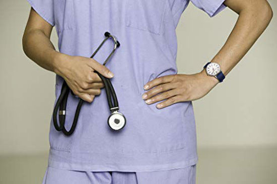 GetUSCart VAVC Nurse Watch for Medical Students Doctors Women with Second Hand and 24 Hour. Easy to Read Watch Silicone Black