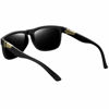 Picture of Joopin Polarized Sunglasses for Men Women Square Sun Glasses UV Blocking (Matte Black Retro)