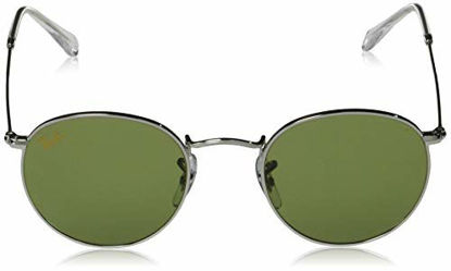 Picture of Ray-Ban Unisex-Adult RB3447 Metal Sunglasses, Silver/Green Bottle, 50 mm