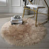 Picture of Ashler Faux Fur Beige Round Area Rug Indoor Ultra Soft Fluffy Bedroom Floor Sofa Living Room 35" x 35"