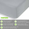 Picture of COSMOPLUS Fitted Sheet Twin Fitted Sheet OnlyNo Flat Sheet or Pillow Shams,4 Way Stretch Micro-Knit,Snug Fit,Wrinkle Free,for Standard Mattress and Air Bed Mattress from 8 Up to 10,Light Gray