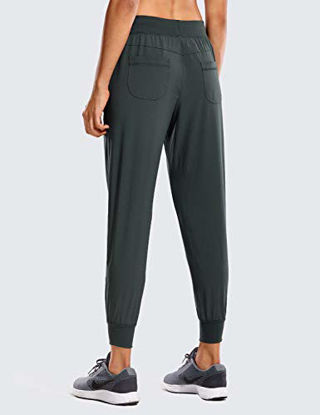 Picture of CRZ YOGA Women's Lightweight Joggers Pants with Pockets Drawstring Workout Running Pants with Elastic Waist Melanite X-Small