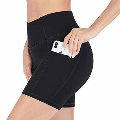 Picture of Heathyoga Workout Shorts for Women with Pockets Biker Shorts for Women High Waisted Yoga Shorts Athletic Running Shorts