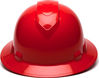 Picture of Pyramex Ridgeline Full Brim Hard Hat, 4-Point Ratchet Suspension, Red
