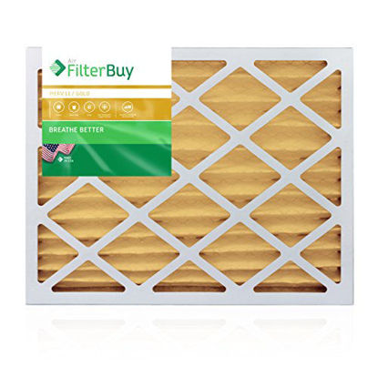 Picture of FilterBuy 20x24x2 MERV 11 Pleated AC Furnace Air Filter, (Pack of 4 Filters), 20x24x2 - Gold