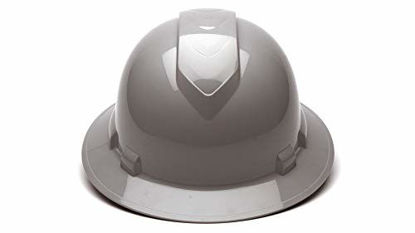 Picture of Pyramex Ridgeline Full Brim Hard Hat, 4-Point Ratchet Suspension, Gray