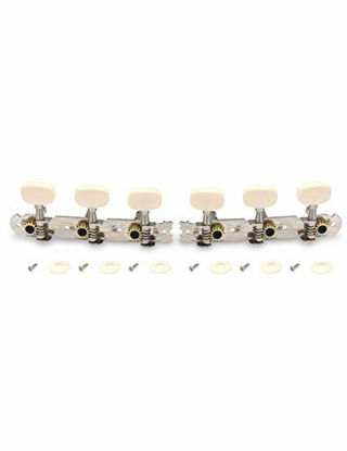 Picture of Metallor 3 on a Plank Guitar Tuning Pegs Gold Plated Machine Heads Tuning Keys Tuners Single Hole for Classical Guitar 3L 3R. (G326)