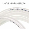 Picture of 3/4" ID x 25 Ft High Pressure Braided Clear PVC Vinyl Tubing Flexible Vinyl Tube, Heavy Duty Reinforced Vinyl Hose Tubing, BPA Free and Non Toxic
