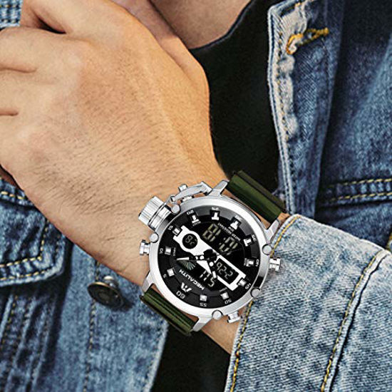 GetUSCart MEGALITH Mens Watches with Nylon Waterproof Digital Military