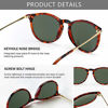 Picture of SUNGAIT Vintage Round Sunglasses for Women Men Girl Classic Retro Designer Style (Tortoise Frame (Glossy Finish)/Green Lens) 1567DMKML