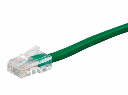 Picture of Monoprice ZerobootCat6 Ethernet Patch Cable - Network Internet Cord - RJ45, Stranded, 550Mhz, UTP, Pure Bare Copper Wire, 24AWG, 3ft, Green