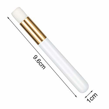 Picture of 20 Pieces Lash Shampoo Brushes, Peel Off Blackhead Brush Remover Tool, Nose Pore Deep Cleaning Brush, Facial Cleansing Brushes, Eyelash Extensions Blackhead Brush Washing Brush Lash Cleanser (White)