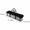 Picture of Evelots CD Storage Bag-Zip Clear-Handles-Hold 200 CD's Total-Black Top-Set/4