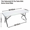 Picture of ABCCANOPY Spandex Tablecloths for 6 ft Home Rectangular Table Fitted Stretch Table Cover Polyester Tablecover Table Toppers