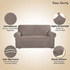 Picture of Easy-Going Stretch 4 Seater Sofa Slipcover 1-Piece Sofa Cover Furniture Protector Couch Soft with Elastic Bottom for Kids,Polyester Spandex Jacquard Fabric Small Checks (XX Large,Taupe)