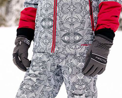Picture of Arctix Kids Snow Pants with Reinforced Knees and Seat, Diamond Print White, Small
