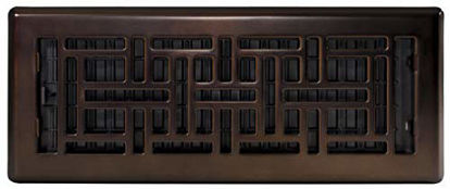 Picture of Decor Grates AJH412-RB Oriental Floor Register, 4x12, Rubbed Bronze