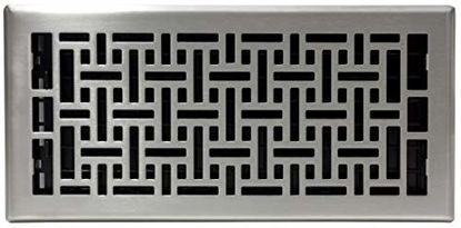 Picture of Decor Grates AJH614-NKL Oriental Floor Register, 6-Inch by 14-Inch, Nickel