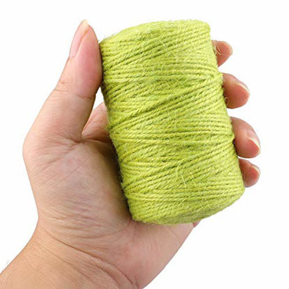 Picture of Light Green Jute Twine,328 Feet Jute Twine Colored Jute String Cord for DIY Arts Crafts Gifts Decoration
