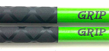 Picture of GRIP STIX 15" Long GREEN with Black NON-SLIP Grip Drumsticks - Ideal for All Drumming; Cardio, Fitness, Aerobic & Workout Exercises