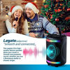 Picture of Portable Karaoke Machine for Adults and Kids Powerful Bluetooth Audio Speakers with Vibrant LED Lights and Plug-in Microphone. Best Christmas & Birthday Gift for Boys & Girls (Legato, C4 Black)
