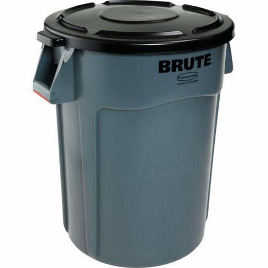 Picture of Rubbermaid Commercial Products FG265400RED BRUTE Heavy-Duty Round Trash/Garbage Lid, 55-Gallon, Red