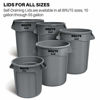 Picture of Rubbermaid Commercial Products FG265400RED BRUTE Heavy-Duty Round Trash/Garbage Lid, 55-Gallon, Red