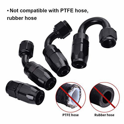 Picture of EVIL ENERGY 10AN 45 Degree Swivel Hose End Fitting for Braided Fuel Line Aluminum Black