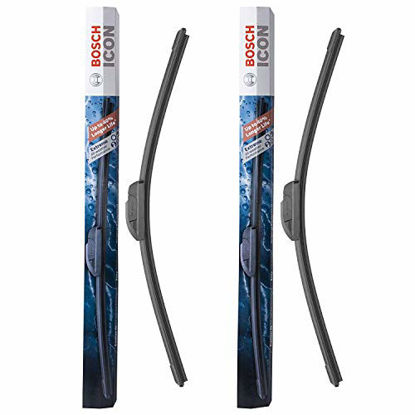 Picture of Bosch ICON Wiper Blades 26A19A (Set of 2) Fits Acura: 18-13 ILX, Chrysler: 17-15 0, Honda: 12-18 Accord, Toyota: 15-10 Toyota Prius +More, Up to 40% Longer Life, Frustration Free Packaging