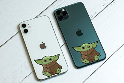 Picture of Baby Yoda Decal Baby On Board Yoda Stickers for Car, Window, Laptop, Luggage, Skateboard, Bike, Mandalorian Stickers, Decal Window Accessories (3 Pack - Baby on Board)