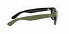 Picture of Ray-Ban RB2132 New Wayfarer Sunglasses, Rubber Military Green on Black/Green, 55 mm