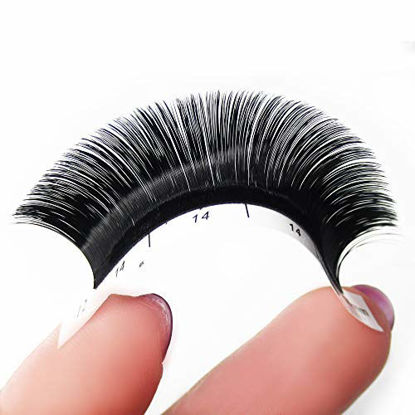 Picture of Easy Fan Lashes D-0.07-17 mm Volume Lash Extensions 9-25 mm Easy Fan Volume Lashes Rapid Blooming Lashes Automatic Flowing Eyelash ExtensionsD-0.07-17