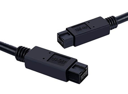 Picture of zdyCGTime Firewire Premium Cable 800 IEEE 1394B 9 Pin to 9 Pin Male to Male 6 Ft Black(9 Pin to 9 Pin)