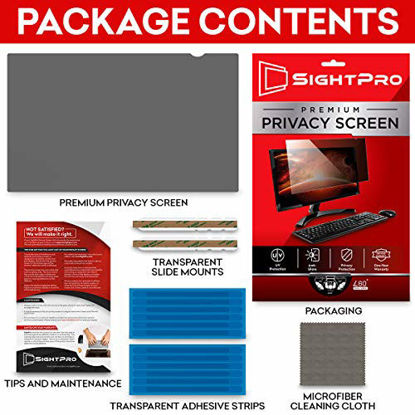 Picture of SightPro 21.5 Inch Computer Privacy Screen Filter for 16:9 Widescreen Monitor - Privacy and Anti-Glare Protector