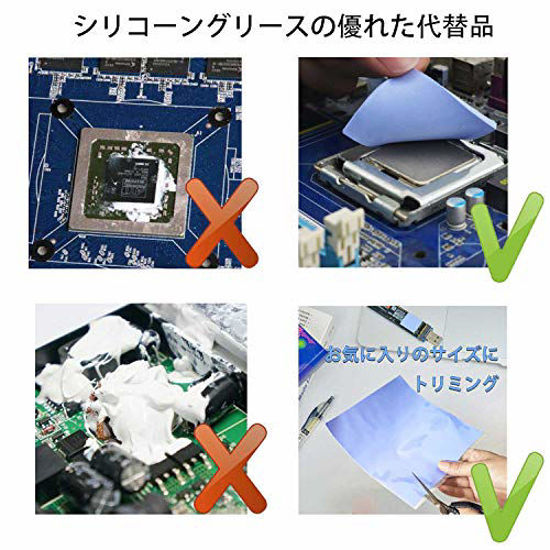 GetUSCart Silicone Thermal Pad, Excellent Alternative to Thermal Paste or Thermal Grease,6.0W