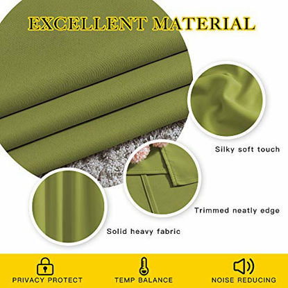 Set of 2, 52 x 95 inches in Olive Green Functional Blackout Curtains/Panels for Bedroom Window Decoration Privacy Assured NICETOWN Blackout Curtains for Living Room Set of 2, 52 x 95 inches in Olive Green Functional Blackout Curtains/Panels for Bedroom Window Decoration Privacy Assured NICETOWN Blackout Curtains for Living Room
