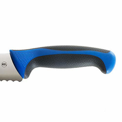 Picture of Mercer Culinary M23210BL Bread Knife, 10-Inch Wavy Edge Wide, Blue